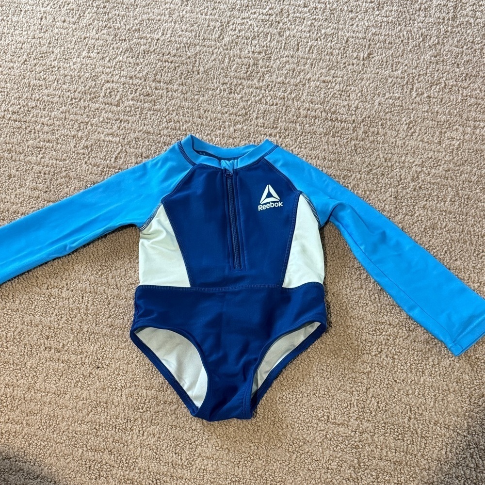 Reebok Girls Blue and White Swimsuit